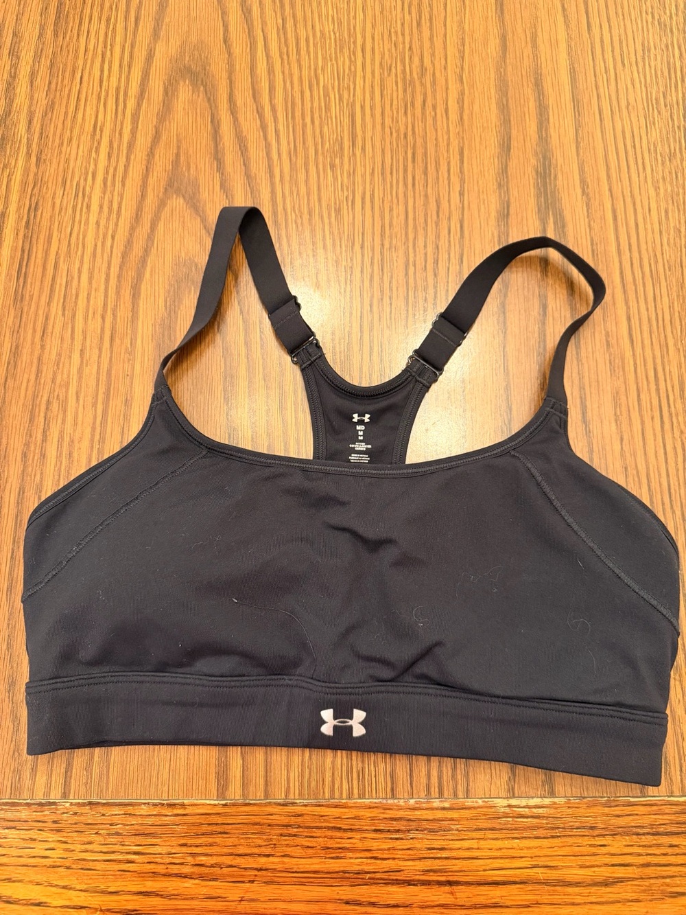 Under Armour Black Racerback Sports Bra with Adjustable Straps